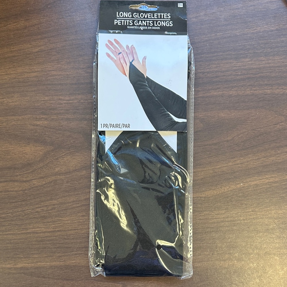 NWT Black Long Glovelettes for Halloween Costumes 🧣